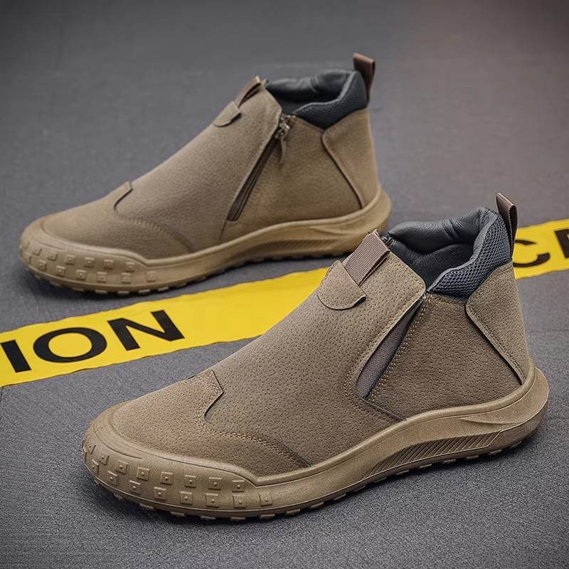 Men’s Waterproof Work Boots – Durable, Side-Zip Design - MODISH X