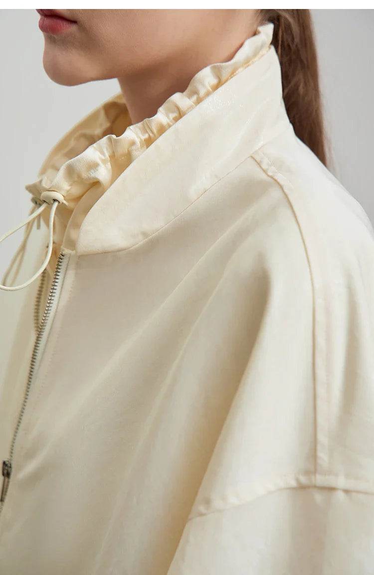 Women’s Amii Minimalist Glossy Jacket – Chic Spring Style - MODISH X
