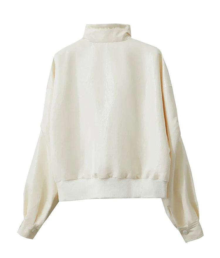 Women’s Amii Minimalist Glossy Jacket – Chic Spring Style - MODISH X