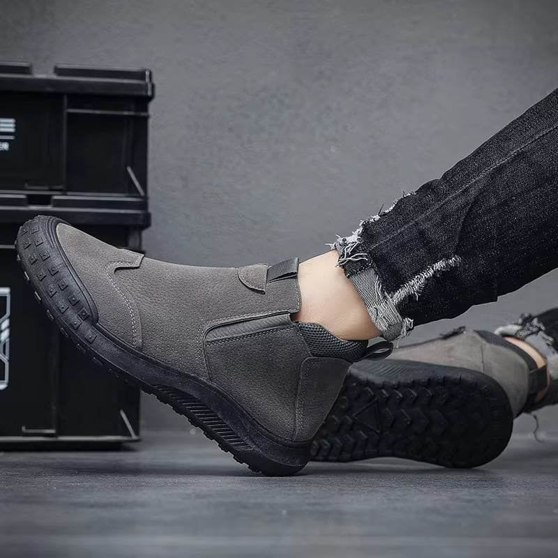Men’s Waterproof Work Boots – Durable, Side-Zip Design - MODISH X