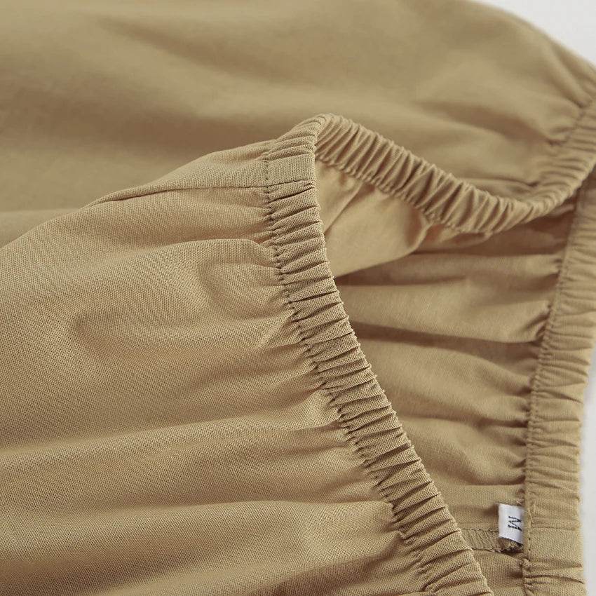 Women’s Khaki Linen 2-Piece Set – Stylish Summer Shirt & Pants Combo - MODISH X