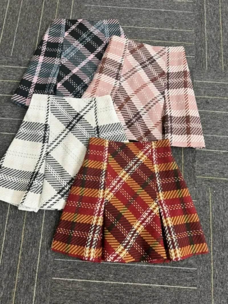 Women’s Japan Style Vintage Plaid Skirt – Perfect for Fall & Summer - MODISH X