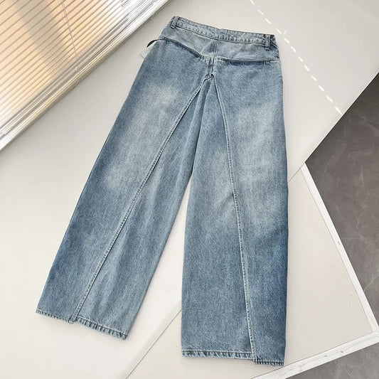 Women’s TWOTWINSTYLE Spliced Zipper Jeans – Stylish & Unique