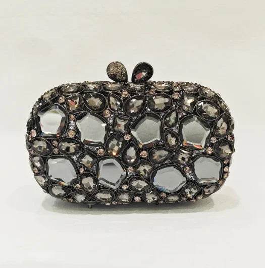 Women's Gold Clutch Bag – Elegant Crystal Evening Accessory - MODISH X