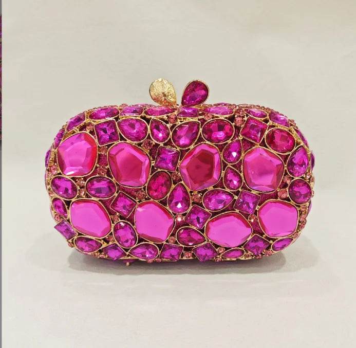 Women's Gold Clutch Bag – Elegant Crystal Evening Accessory - MODISH X