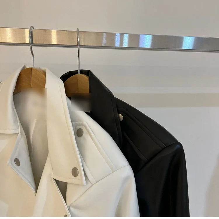 Women's Cropped Leather Jacket – Elegant, Stylish & Modern Fit - MODISH X