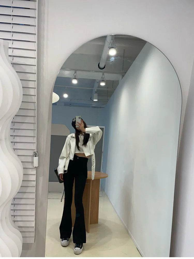 Women's Cropped Leather Jacket – Elegant, Stylish & Modern Fit - MODISH X