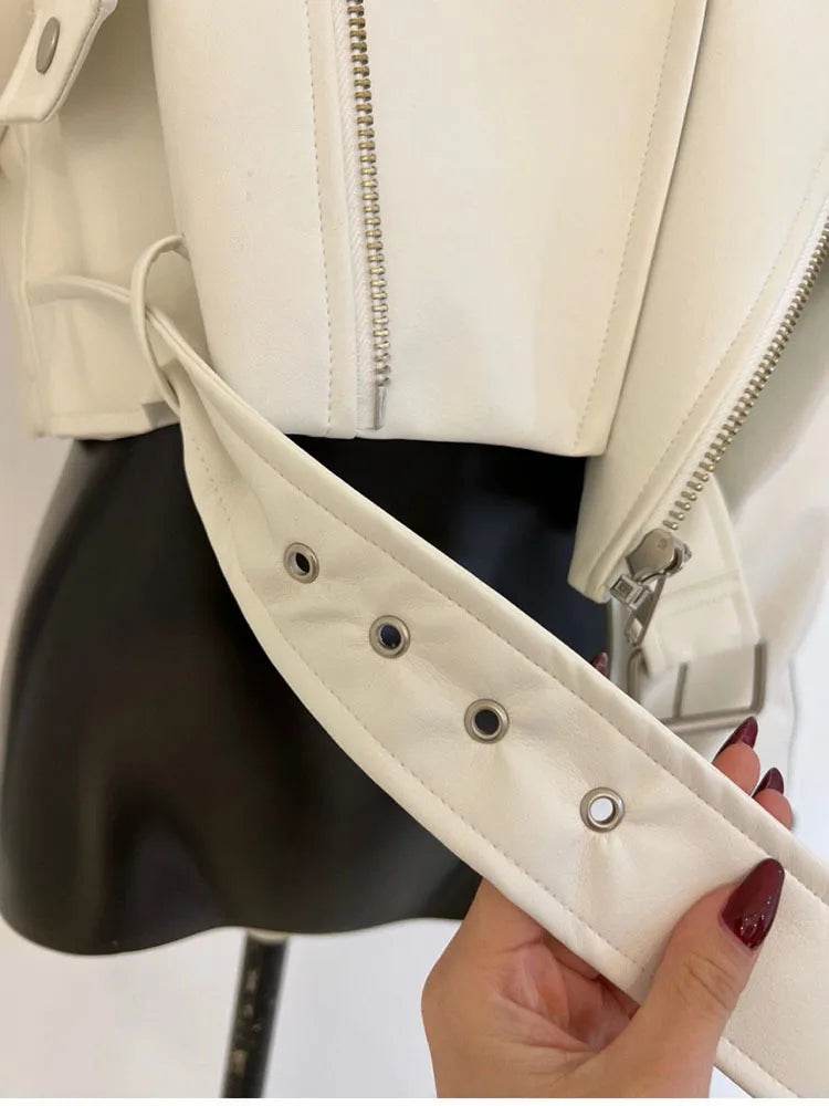 Women's Cropped Leather Jacket – Elegant, Stylish & Modern Fit - MODISH X