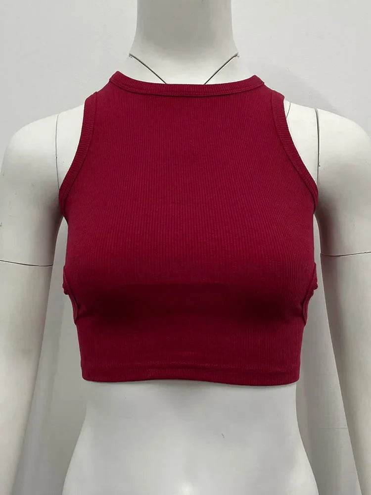 Women’s Summer Solid Color Sleeveless T-Shirt – Chic & Casual Style - MODISH X