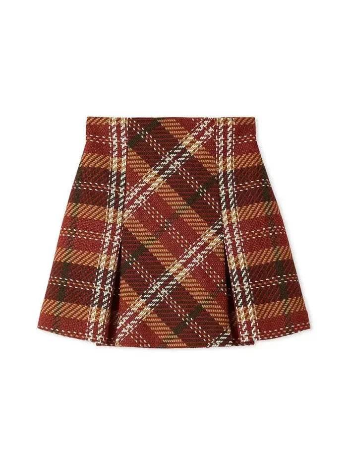 Women’s Japan Style Vintage Plaid Skirt – Perfect for Fall & Summer - MODISH X