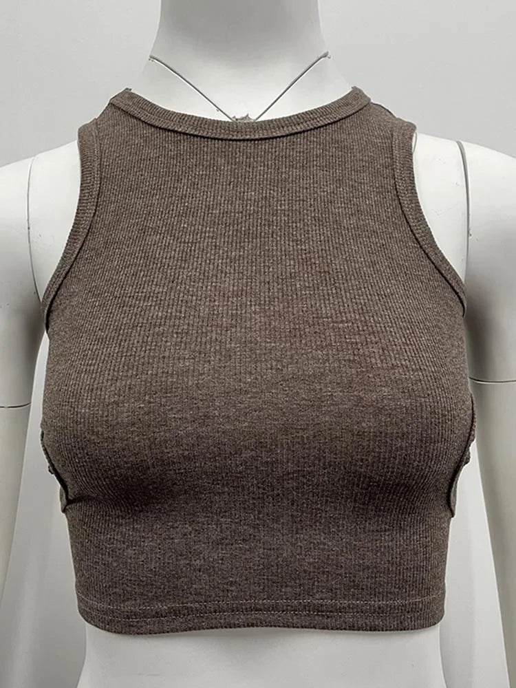 Women’s Summer Solid Color Sleeveless T-Shirt – Chic & Casual Style - MODISH X