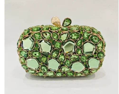 Women's Gold Clutch Bag – Elegant Crystal Evening Accessory - MODISH X