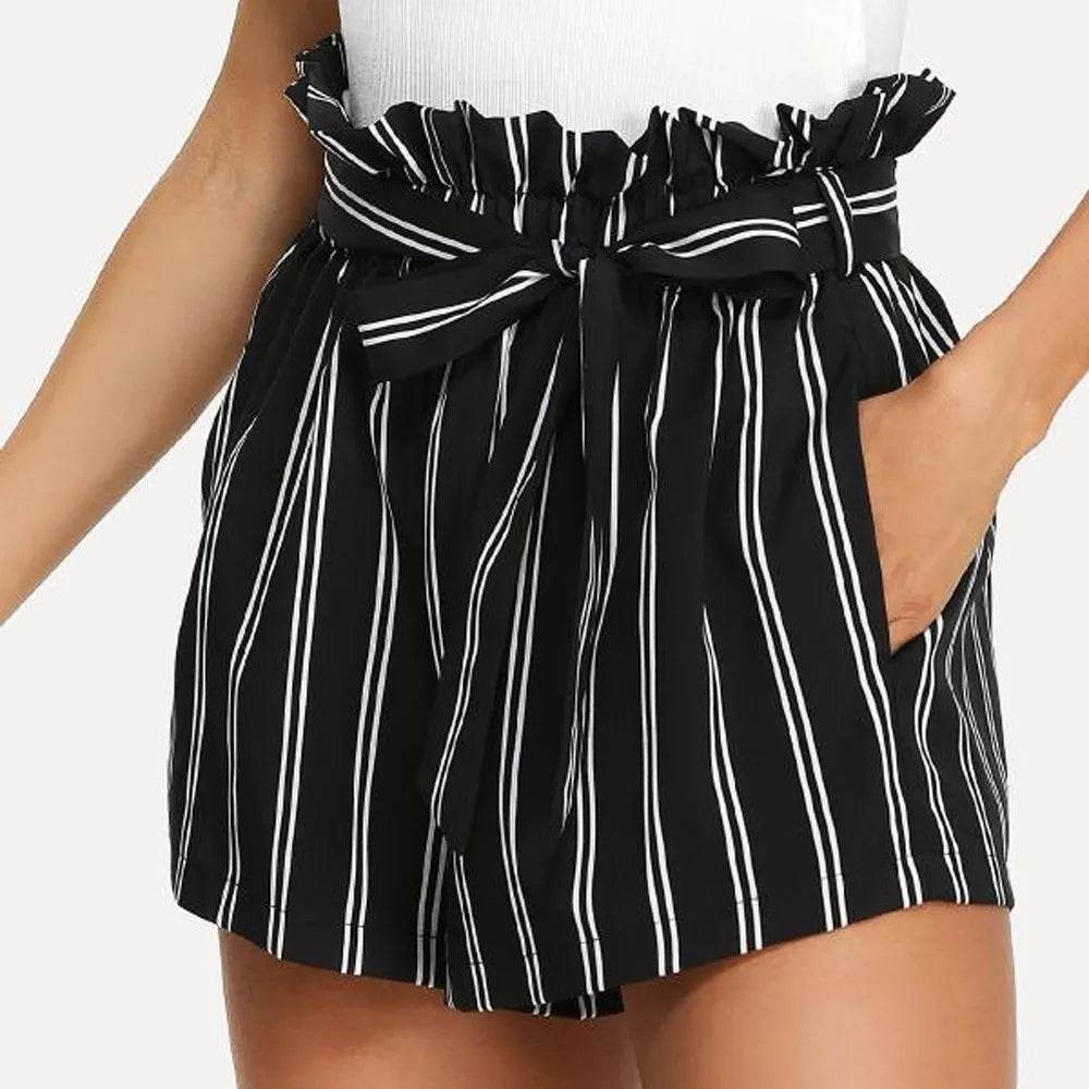 Women’s Plus Size Striped Board Shorts – Stylish Summer Beach Wear - MODISH X