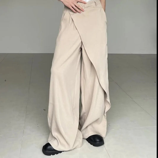 Men’s Japanese High-End Spliced Pants – Luxury Fit & Unique Design