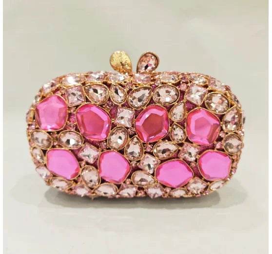 Women's Gold Clutch Bag – Elegant Crystal Evening Accessory - MODISH X