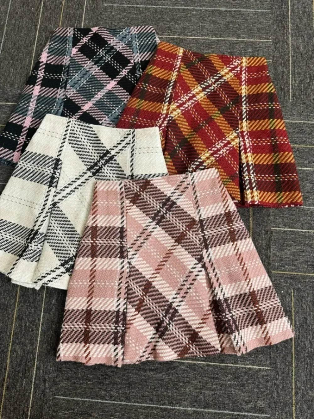 Women’s Japan Style Vintage Plaid Skirt – Perfect for Fall & Summer - MODISH X