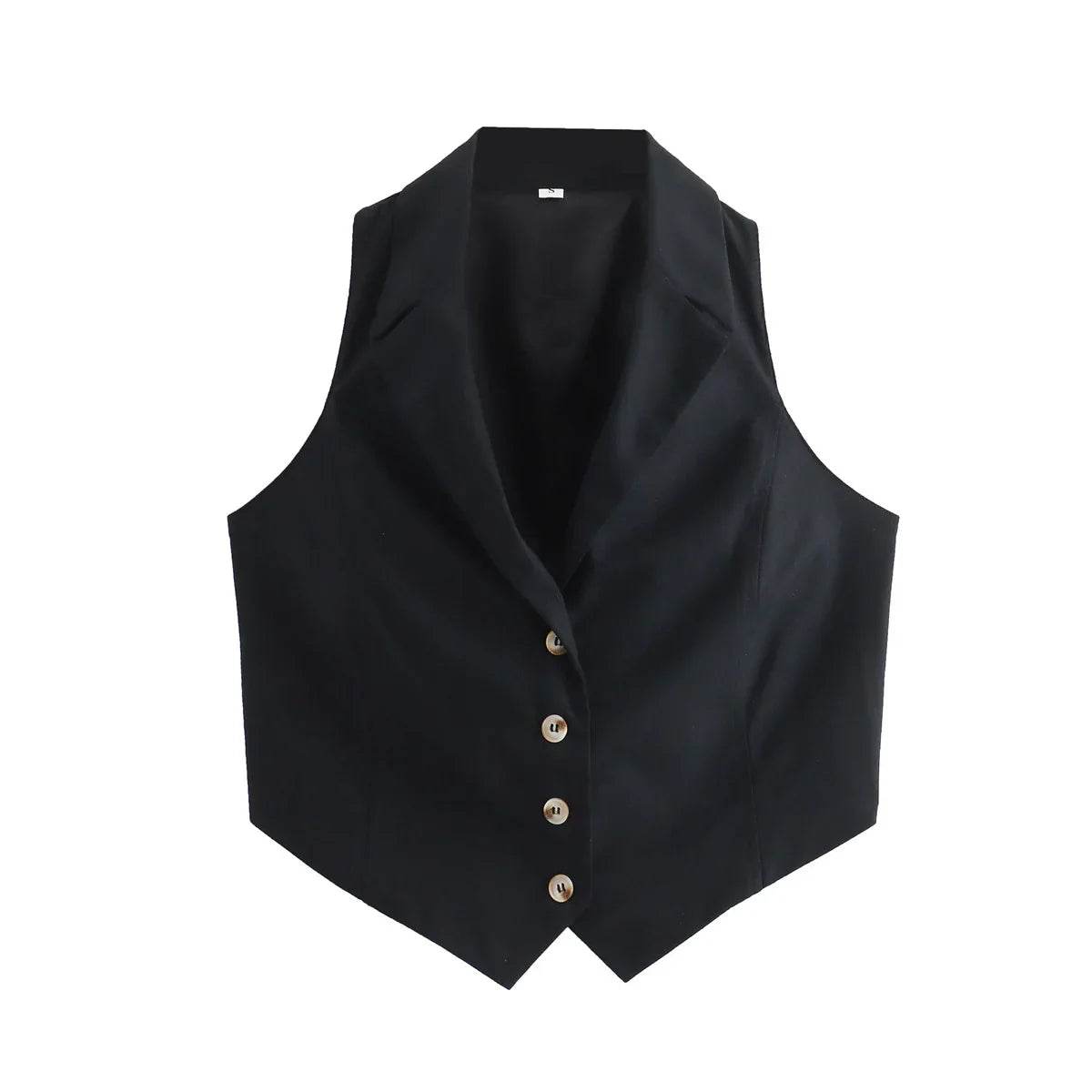 Women’s Summer Turndown Collar Lace-Up Vest – Chic & Comfy Fit - MODISH X