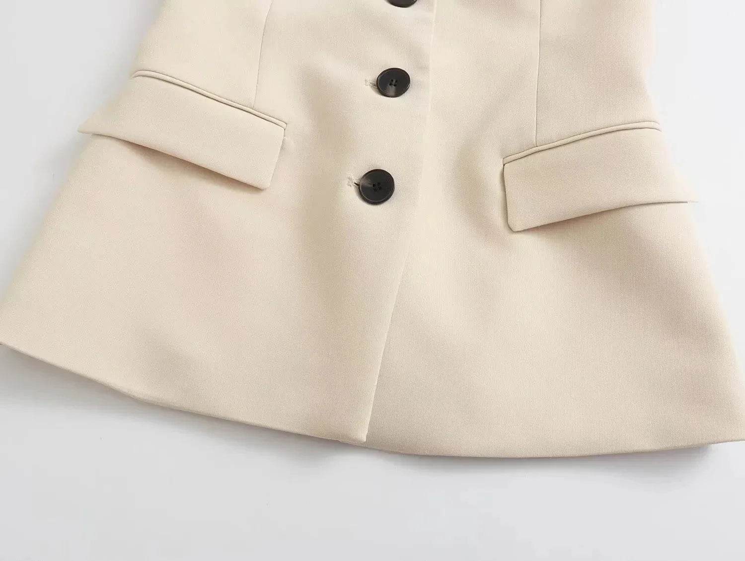 Women’s Elegant Front Button Strapless Pant Suit Set – Chic & Classy - MODISH X