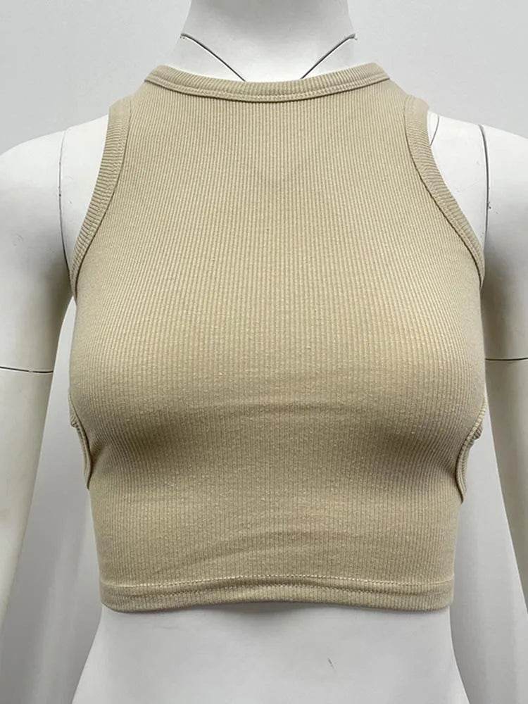 Women’s Summer Solid Color Sleeveless T-Shirt – Chic & Casual Style - MODISH X