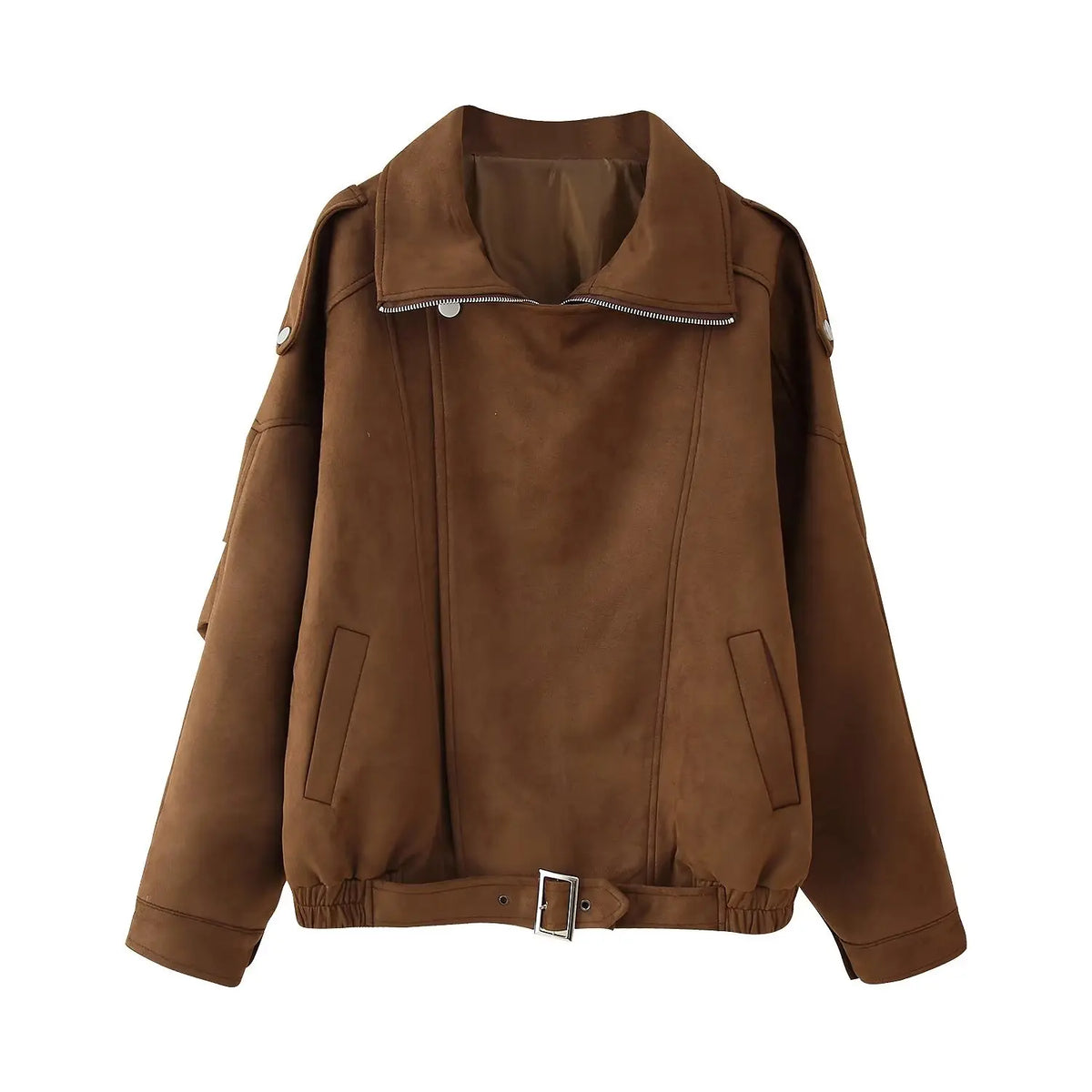 Women’s Vintage Suede-Look Jacket – Elegant, Soft & Stylish