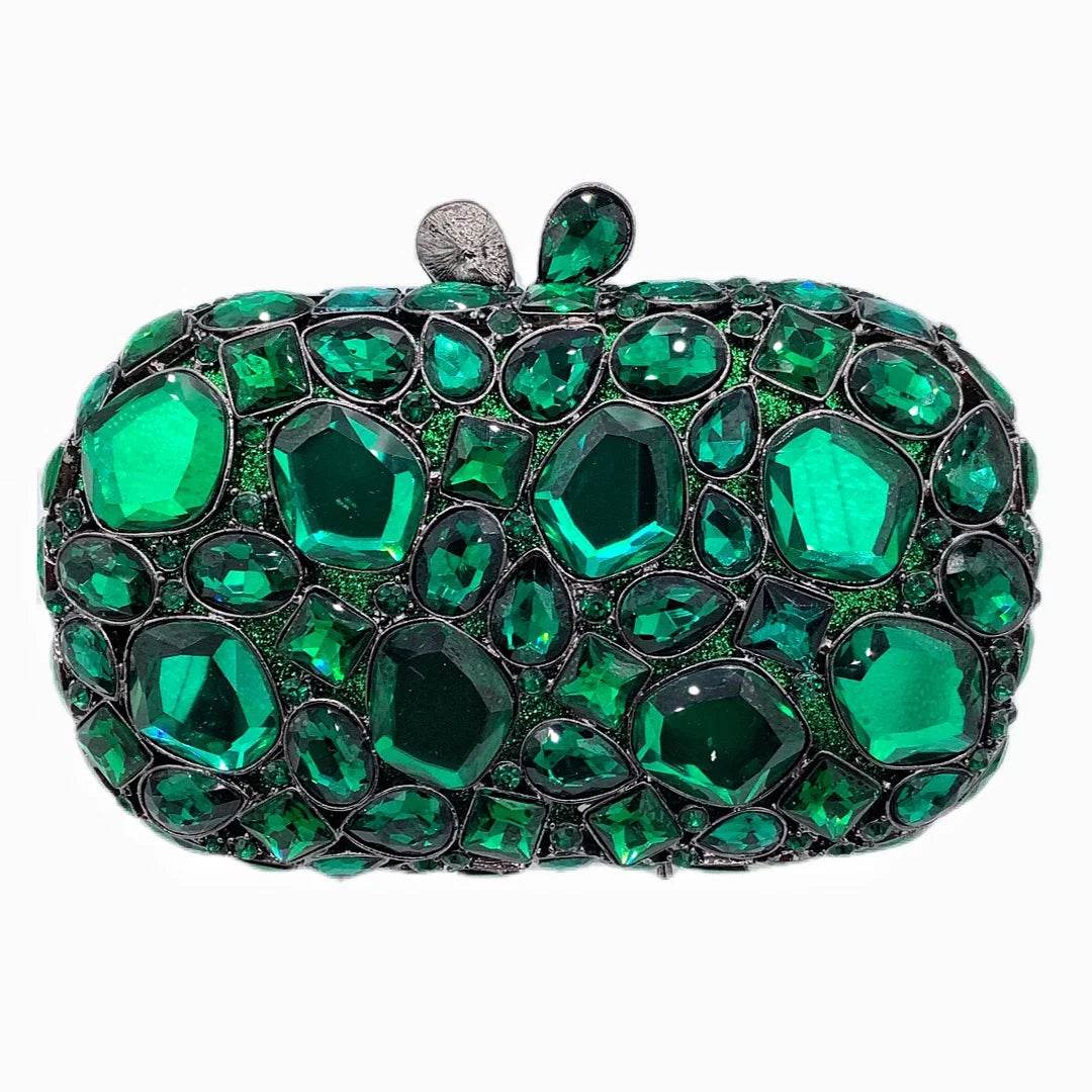 Women's Gold Clutch Bag – Elegant Crystal Evening Accessory - MODISH X