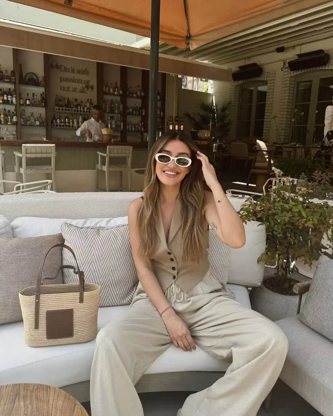 Women’s Summer Turndown Collar Lace-Up Vest – Chic & Comfy Fit - MODISH X