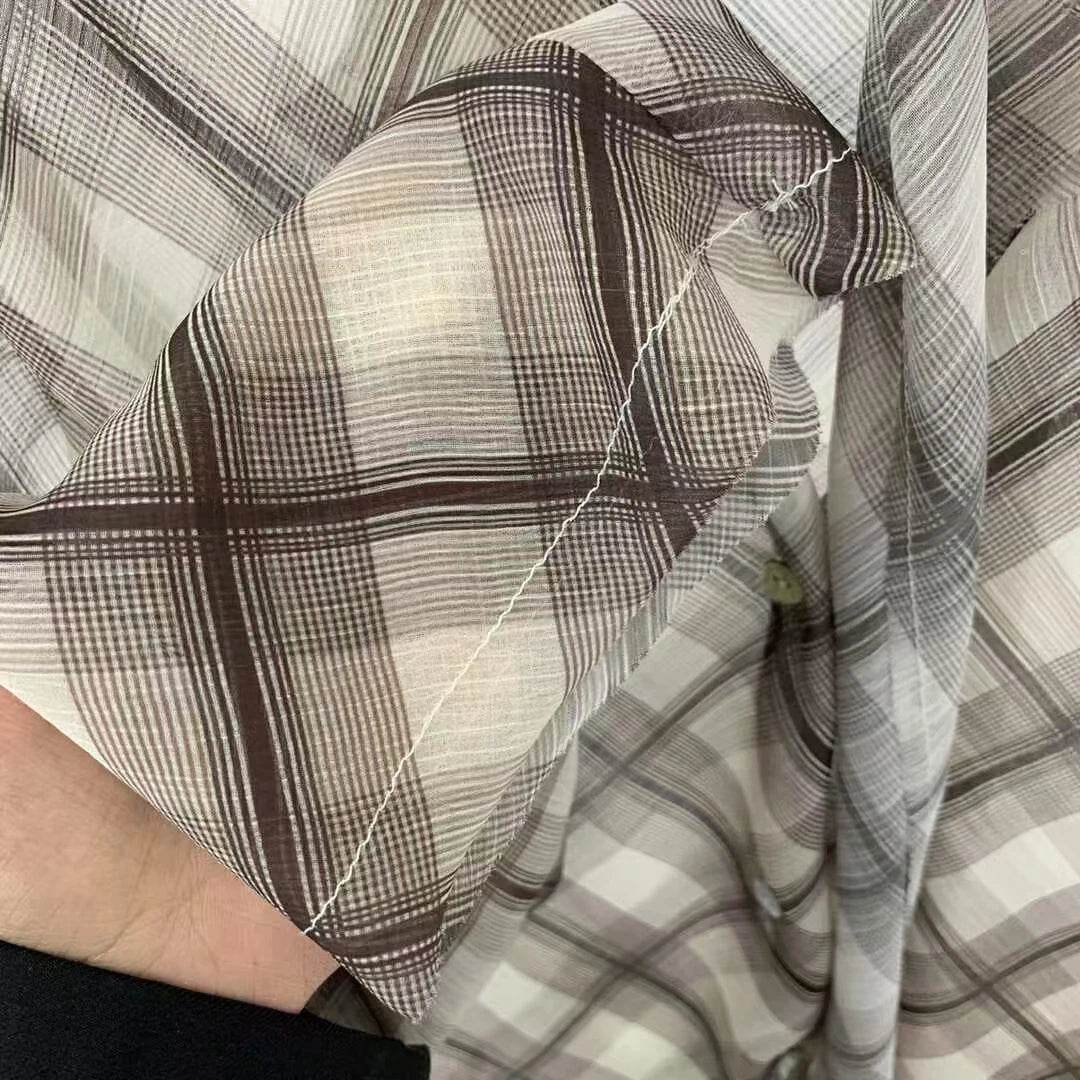 Women’s Check Print Brown Mesh Shirt – Vintage 90s Style Statement - MODISH X