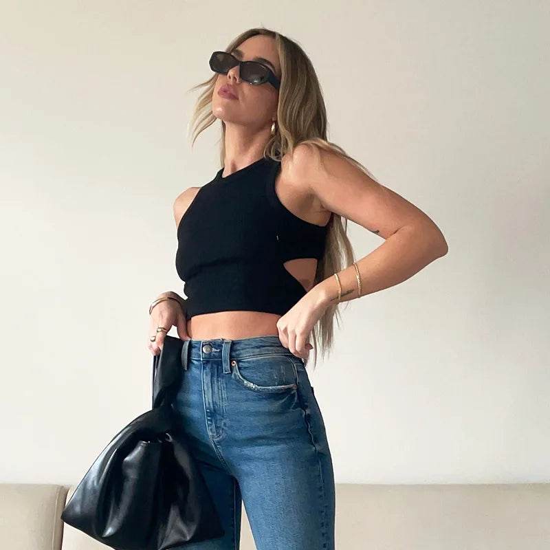 Women’s Summer Solid Color Sleeveless T-Shirt – Chic & Casual Style - MODISH X