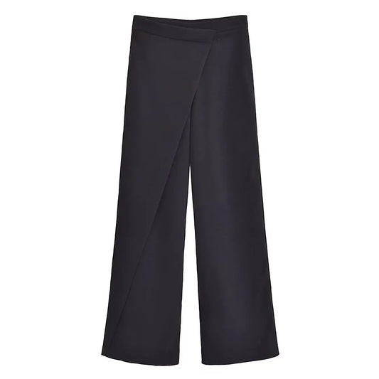 Women’s Chic Solid Wide-Leg Pants – Stylish & Elegant