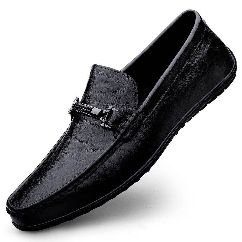 Men's Plus Size Dough Shoes – Leather Loafers with Arch Support - MODISH X