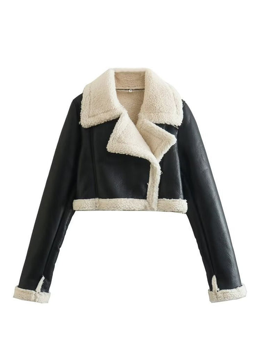 Women's Fur Collar Jacket – Chic Slim Fit for Winter Elegance