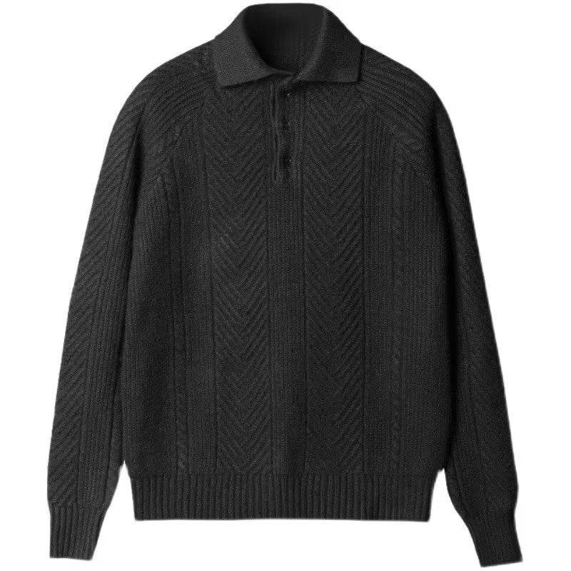 Men's Long Sleeve Cardigan Sweater – Slim Fit Knitted Pullover - MODISH X