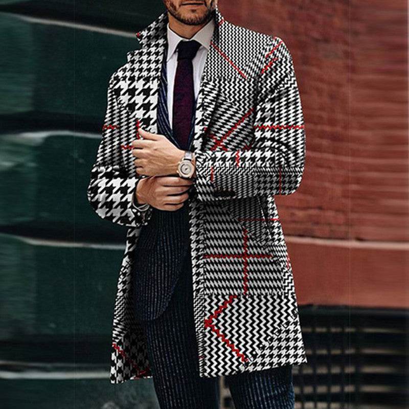 Men’s Long Coat – Sleek Slim Fit Winter Jacket with Pockets - MODISH X
