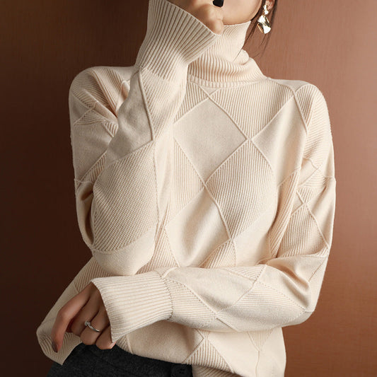 Women's Long-Sleeve Knitted Sweater – Perfect for Winter Fashion