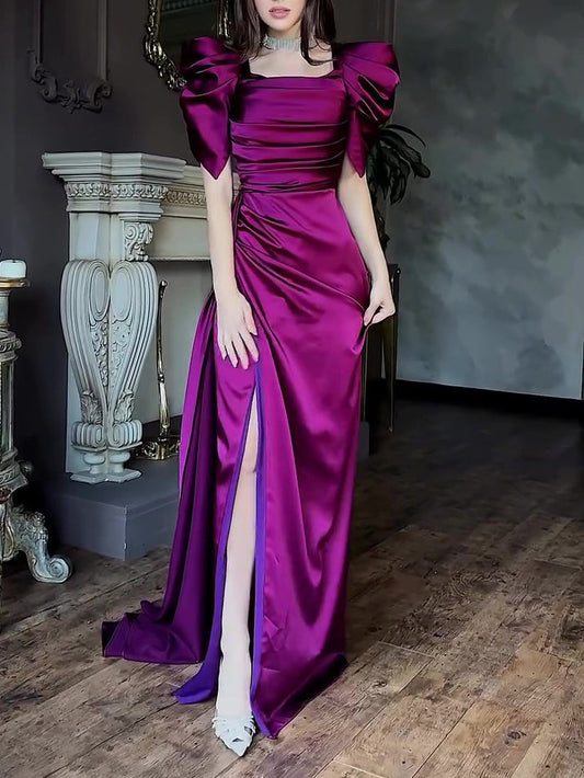 Women's Elegant Puff Sleeve Maxi Dress – Stunning Choice for Parties & Weddings