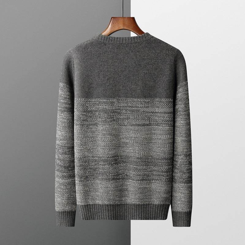 Men’s Knitted Pullover Sweater – Cozy Round Neck Wool Knit for Winter - MODISH X