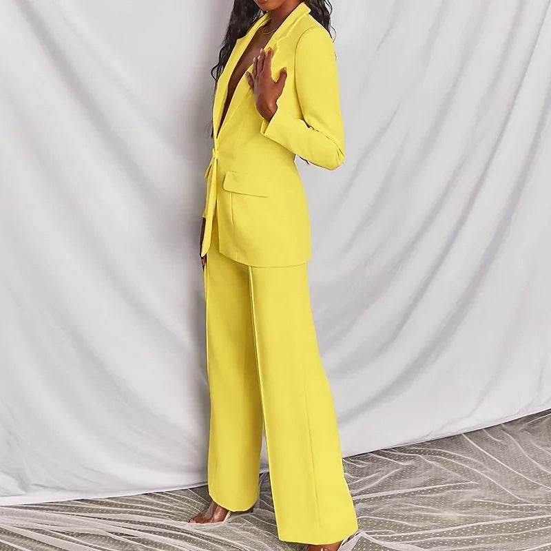 Women’s Long-Sleeve Trousers Suit – Professional & Stylish - MODISH X