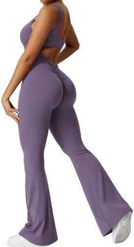 Women’s Sleeveless Flare Jumpsuit – Stylish Yoga & Fitness Wear - MODISH X