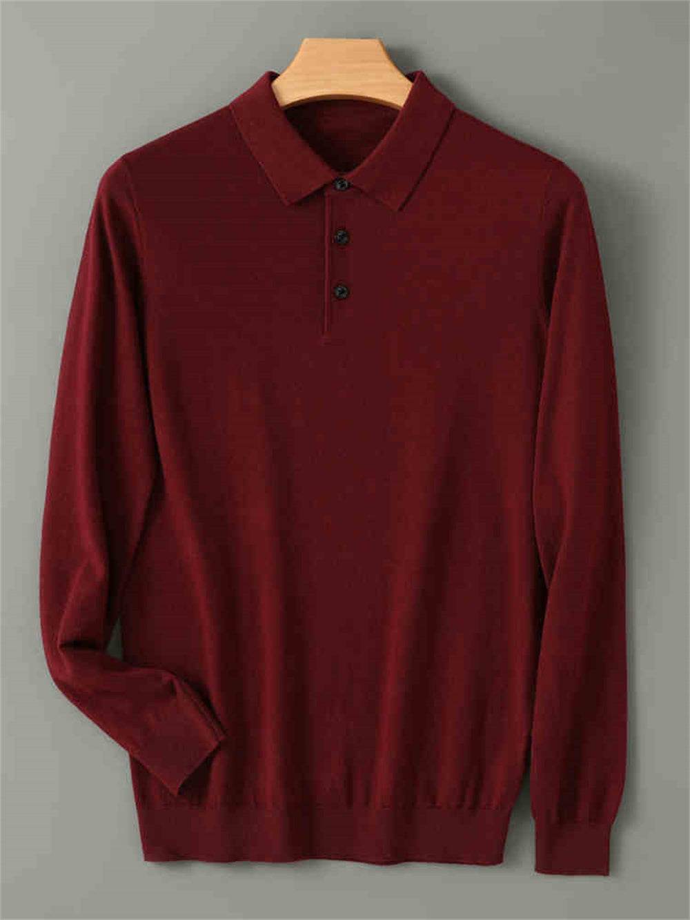 Men’s Cashmere Sweater – Luxurious Wool Lapel Pullover for Winter - MODISH X
