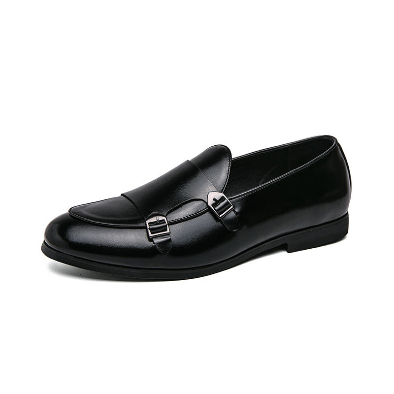 Best Men's Double Buckle Leather Shoes with Arch Support