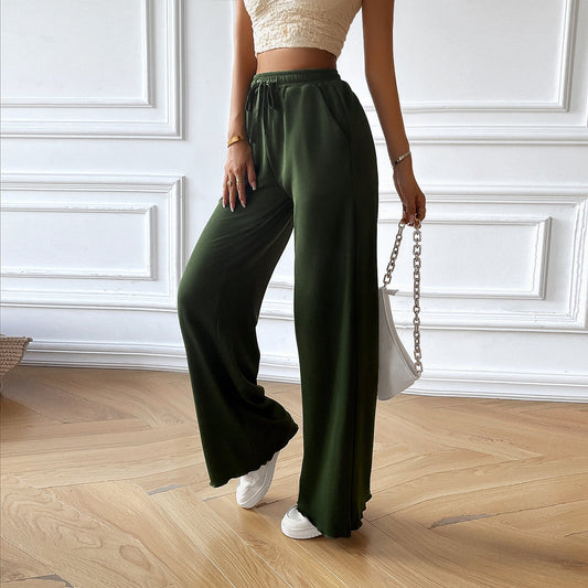 Women’s Fashion Loose Casual Wide-Leg Trousers – Trendy & Comfortable