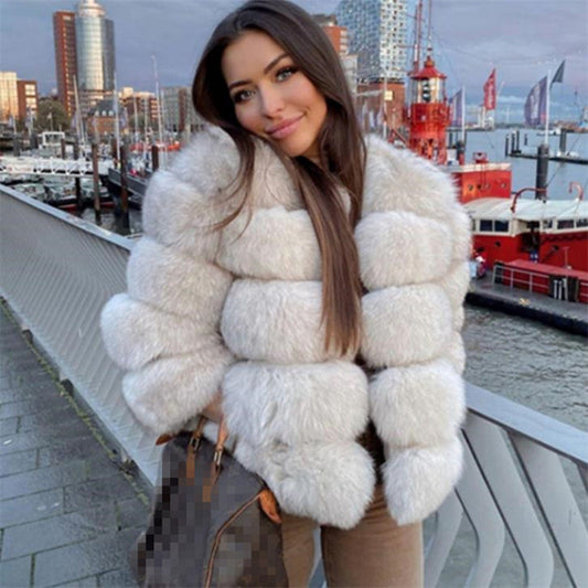 Premium Women’s Fox Fur Coat – Stylish, Luxurious & Ultra-Warm