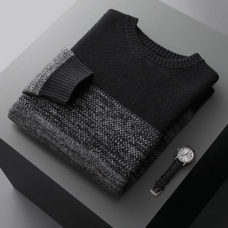 Men’s Knitted Pullover Sweater – Cozy Round Neck Wool Knit for Winter - MODISH X