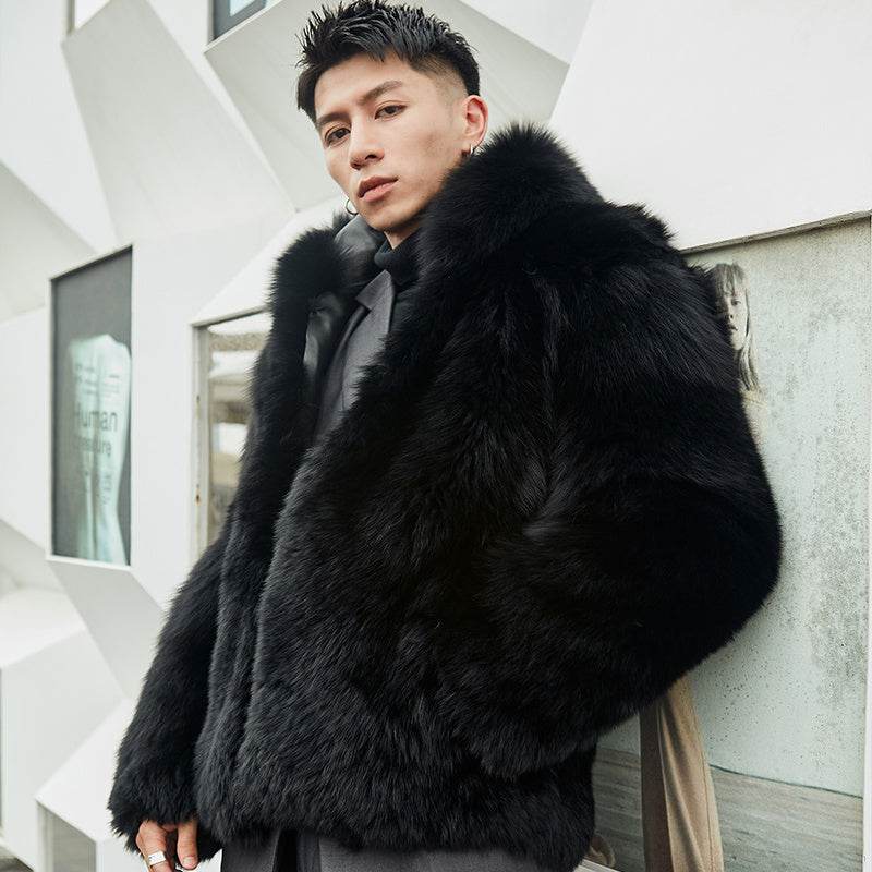 Luxury Real & Genuine Fox Fur Coat for Men - MODISH X