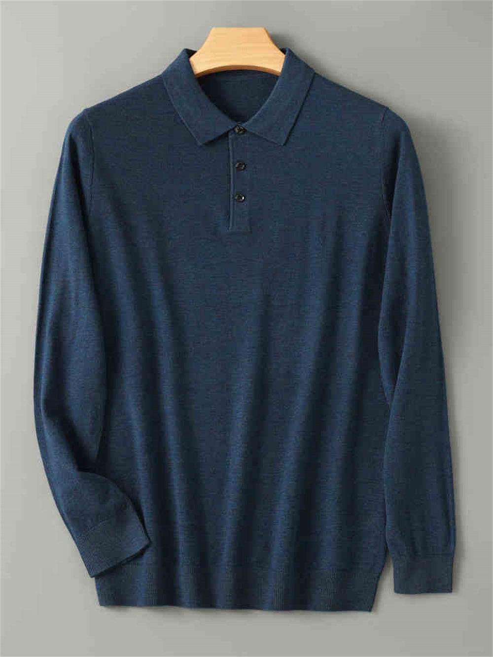 Men’s Cashmere Sweater – Luxurious Wool Lapel Pullover for Winter - MODISH X