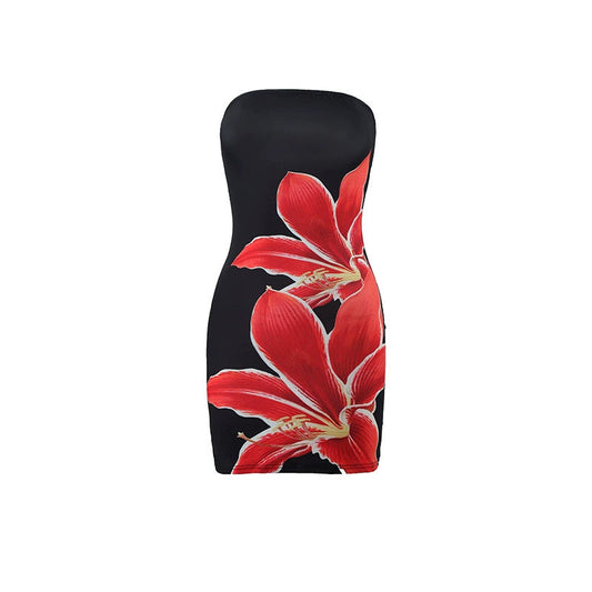 Women's Summer Floral Tube Top Sheath Shorts – Chic & Comfy Style
