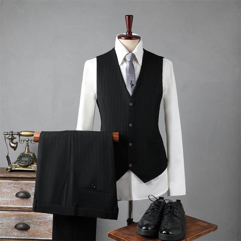 Men’s Double-Breasted Black Suit – Trendsetting & Slim Fit Wedding Suit - MODISH X