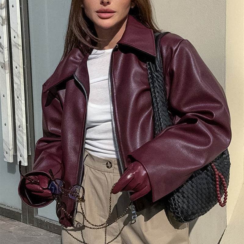 Women’s Imitation Leather Jacket – Edgy, Stylish & Versatile - MODISH X