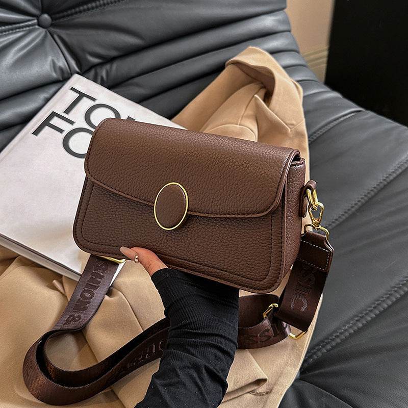 Stylish Women's PU Leather Cross Body Bag with Wide Strap - MODISH X