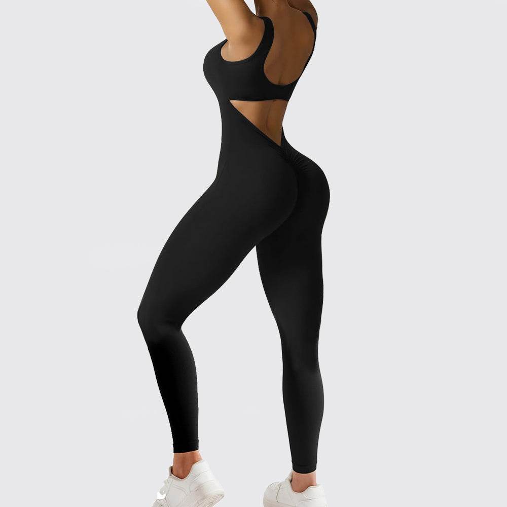 Women’s Sleeveless Flare Jumpsuit – Stylish Yoga & Fitness Wear - MODISH X